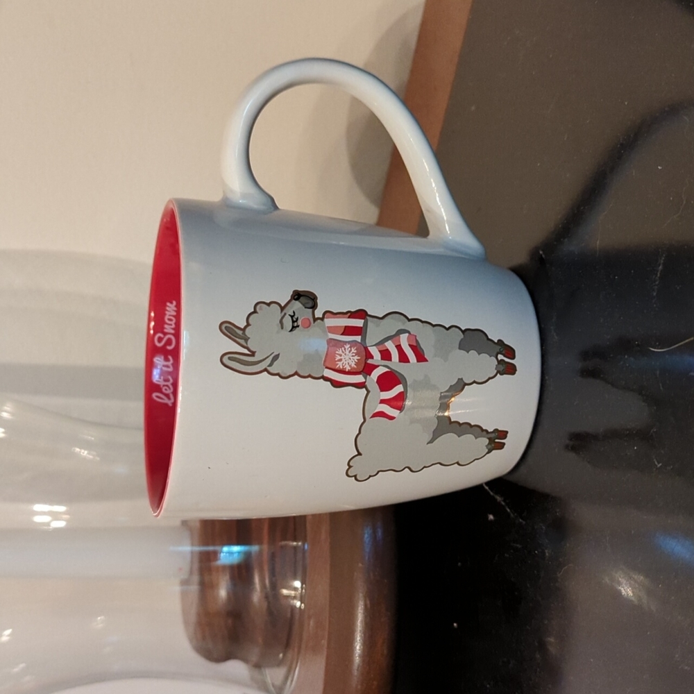 Christmas llama mug